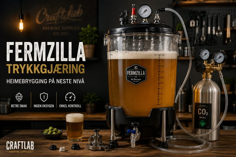 Fermenteringskar for heimebrygging – bøtte, konisk fermenter, FermZilla og trykk-gjæring