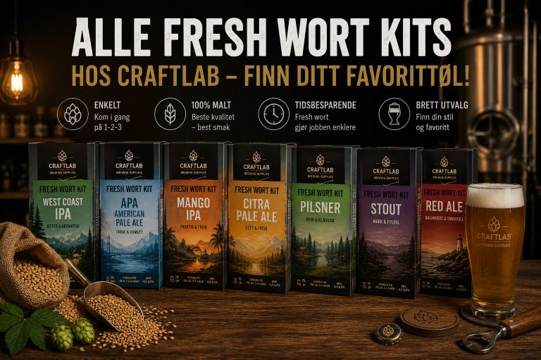 Alle Fresh Wort Kits hos CraftLab – finn ditt favorittøl