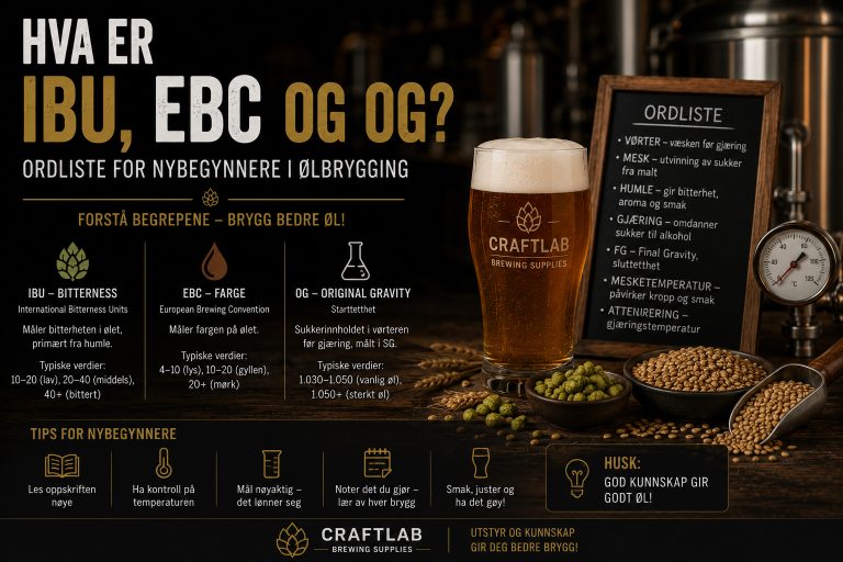 Hva er IBU, EBC og OG? – Ordliste for nybegynnere i ølbrygging