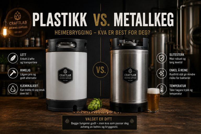 Plastikk- vs. metallkeg – kva er skilnaden og kva bør du velje?