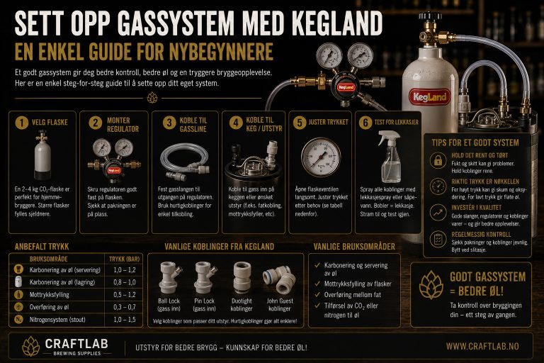 Sett opp gassystem med KegLand – en enkel guide for nybegynnere