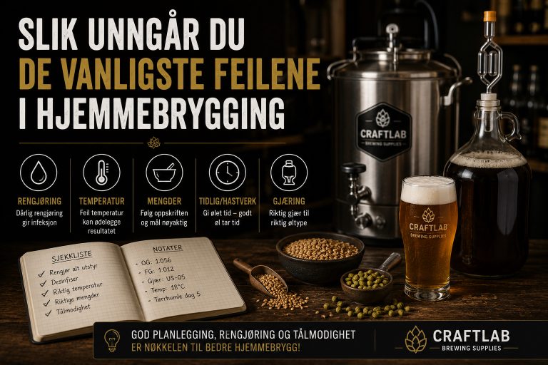 Slik unngår du de vanligste feilene i hjemmebrygging