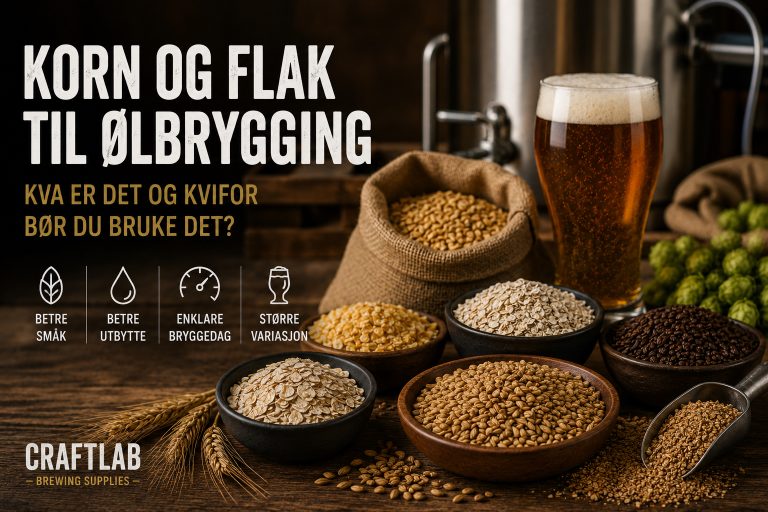Korn og flak til ølbrygging – kva er det, og kvifor bør du bruke det?