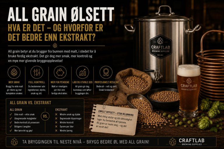 All Grain ølsett – hva er det og hvorfor er det bedre enn ekstrakt?